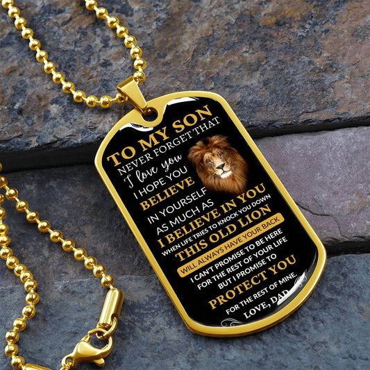 To My Son / Dog Tag Necklace