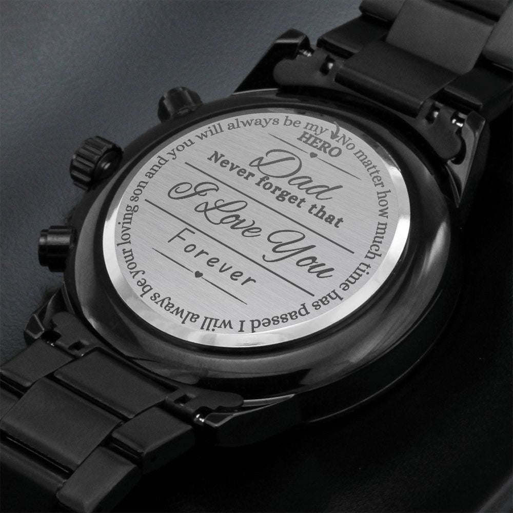 Dad / Black Chronograph Watch