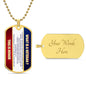 Veteran Dog Tag with Military Ball Chain