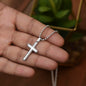 Graduation Gift for Him / Cross Necklace with Ball Chain
