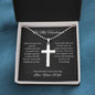 To My Husband / Love, Your Wife / Steel Cross on Ball Chain