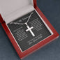 To My Husband / Love, Your Wife / Steel Cross on Ball Chain