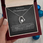 To My Dearest Granddaughter / Forever Love Necklace / Personalized Message Card