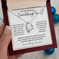 To My Precious Granddaughter / Forever Love Necklace / Personalized Message Card