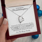 To My Dearest Granddaughter / Forever Love Necklace / Personalized Message Card