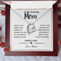 To My Amazing Mom / I Love You / Forever Love Necklace / Personalized Message Card