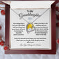 To My Granddaughter / Forever Love Necklace / Personalized Message Card