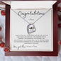 Graduation Gift for Her / Forever Love Necklace / Personalized Message Card