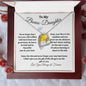 To My Bonus-Daughter / Gift from Mom / nGift from Dad / Forever Love Necklace / Personalized Message Card