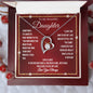 To My Beautiful Daughter / Love & Light / Gift from Mom / Gift from Dad / Forever Love Necklace /Personalized Message Card