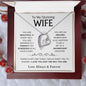 To My Stunning Wife / Forever Love Necklace / Personalized Message Card