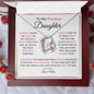 To My Precious Daughter /Gift from Mom / Gift from Dad / Forever Love Necklace / Personalized Message Card