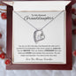 To My Dearest Granddaughter / Forever Love Necklace / Personalized Message Card