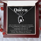 To My Queen / Forever Love Necklace / Personalized Message Card