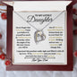 To My Lovely Daughter / Gift from Mom / Gift from Dad / Forever Love Necklace / Personalized Message Card
