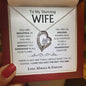 To My Stunning Wife / Forever Love Necklace / Personalized Message Card