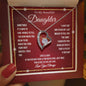 To My Beautiful Daughter / Love & Light / Gift from Mom / Gift from Dad / Forever Love Necklace /Personalized Message Card