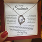 To My Soulmate / Hand in Hand / Forever Love Necklace / Personalized Message Card