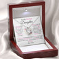 To My Precious Daughter /Gift from Mom / Gift from Dad / Forever Love Necklace / Personalized Message Card