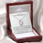 To My Dearest Granddaughter / Forever Love Necklace / Personalized Message Card