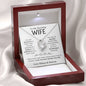 To My Stunning Wife / Forever Love Necklace / Personalized Message Card