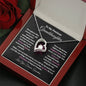 To My Precious Granddaughter / Forever Love Necklace / Personalized Message Card