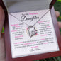 To My Precious Daughter /Gift from Mom / Gift from Dad / Forever Love Necklace / Personalized Message Card