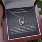 To My Dearest Granddaughter / Forever Love Necklace / Personalized Message Card