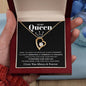 To My Queen / Forever Love Necklace / Personalized Message Card