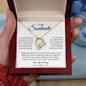 To My Soulmate / Hand in Hand / Forever Love Necklace / Personalized Message Card