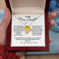 To My Bonus-Daughter / Gift from Mom / nGift from Dad / Forever Love Necklace / Personalized Message Card