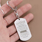 To My Daughter / Love Dad / Engraved Keychain