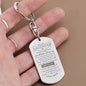 To My Daughter / Love Mom / Engraved Keychain