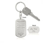 Encouragement / Engraved Dog Tag Keychain