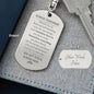 Encouragement / Engraved Dog Tag Keychain
