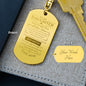 To My Daughter / Love Mom / Engraved Keychain