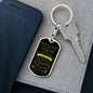 To My Daughter / I Love You / Love, Dad / Dog Tag Keychain