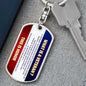 Veteran Dog Tag Keychain