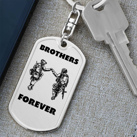 Brothers in Arms / Dog Tag Keychain