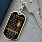 To My Son / Old Lion / Love, Dad / Dog Tag Keychain
