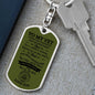 To My Vet / Army / Dog Tag Keychain