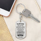 To My Son / Aim for the Skies / Love, Mom / Dog Tag Keychain