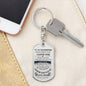 To My Daughter / I Love You / Love, Mom / Dog Tag Keychain