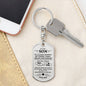 To My Son / Carry You in my Heart / Love, Dad / Dog Tag Keychain