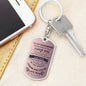 To My Daughter / I Love You / Love, Mom / Dog Tag Keychain
