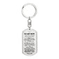 To My Son / Just Go Forth / Love, Dad / Dog Tag Keychain