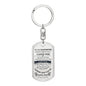 To My Daughter / I Love You / Love, Dad / Dog Tag Keychain