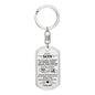 To My Son / Carry You in my Heart / Love, Dad / Dog Tag Keychain
