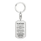 To My Son / Just Go Forth / Love, Mom / Dog Tag Keychain