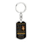 To My Son / Old Lion / Love, Dad / Dog Tag Keychain